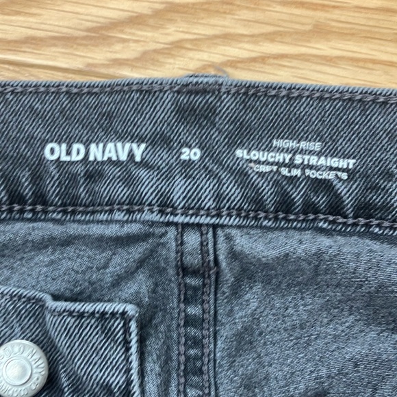 Old Navy Women's high rise slouchy straight leg Jeans sz 20 - Picture 2 of 5